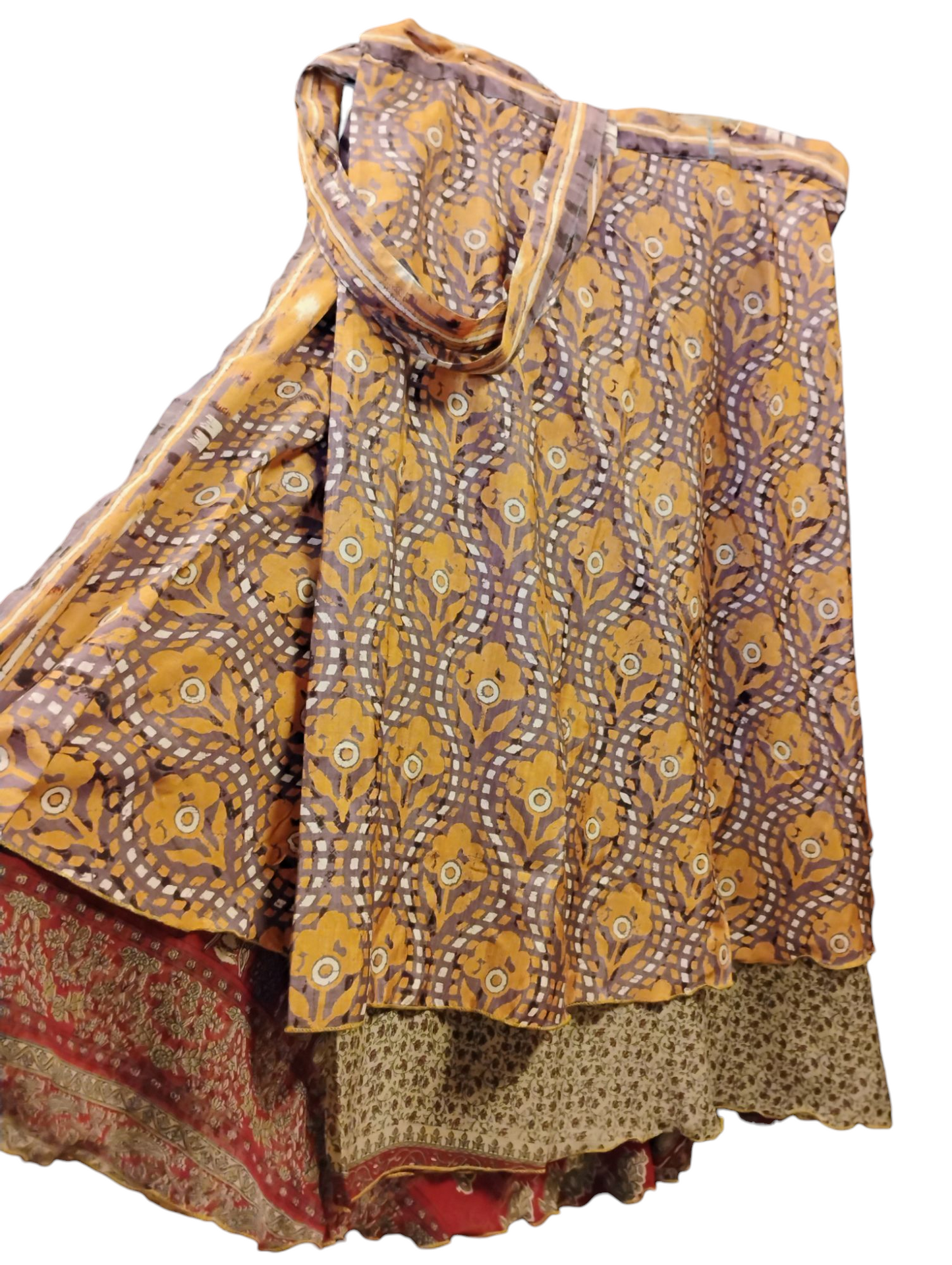 Boho Hippie Wrap Skirts - Mid Length - Plus Size