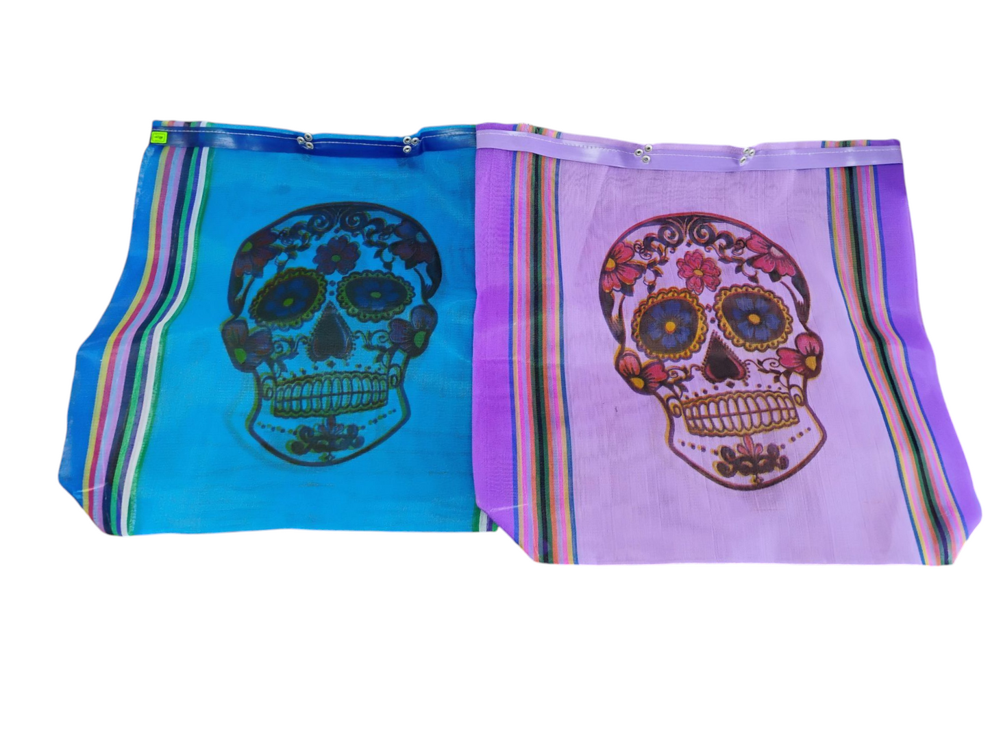 Day of the Dead Sugar Skull Market Mesh Tote Bag Authentic Original