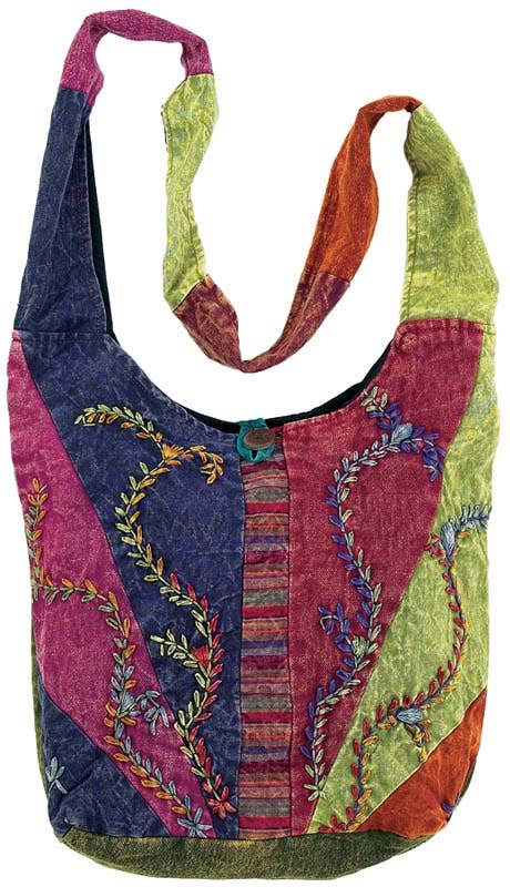 Gypsy Vine: Stonewashed Patchwork Monk Bag