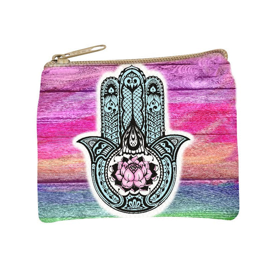 Hamsa Graphic Print Coin Purse