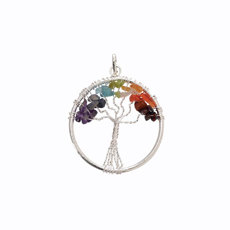 ChakraBloom — Tree of Life Rainbow Crystal Pendant