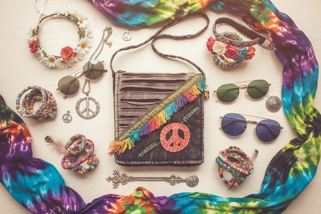 Patchwork Peace Vibe Bag
