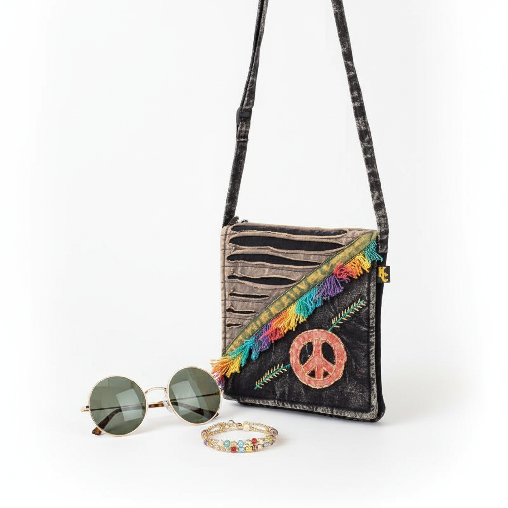 Patchwork Peace Vibe Bag