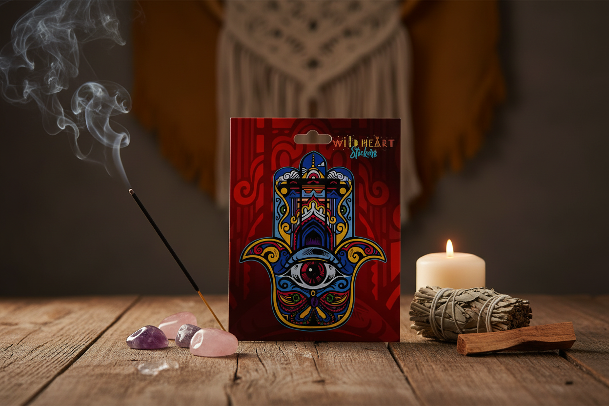 Palm of Peace Sticker | A soulful shimmer for your sacred space