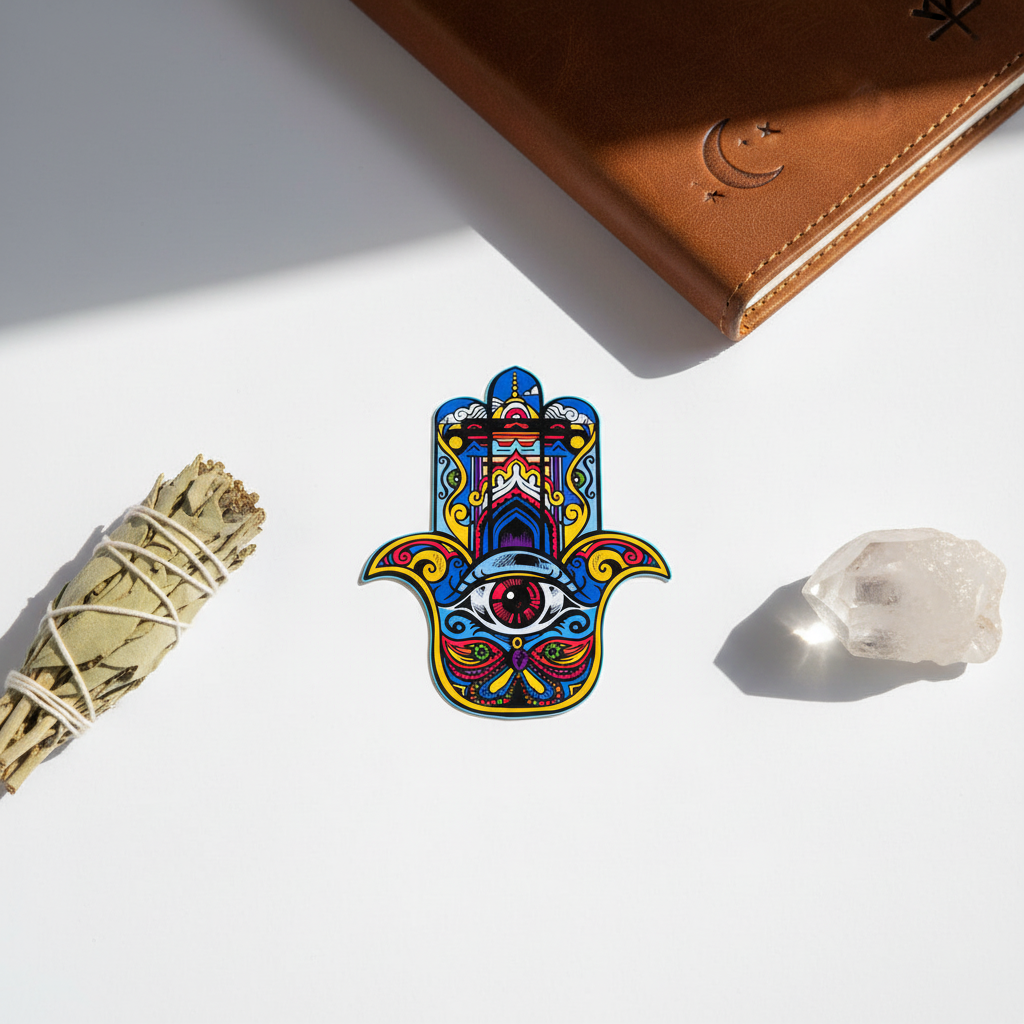 Palm of Peace Sticker | A soulful shimmer for your sacred space
