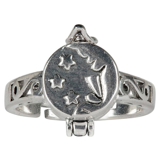 ADJUSTABLE MOON & STAR POISON RING