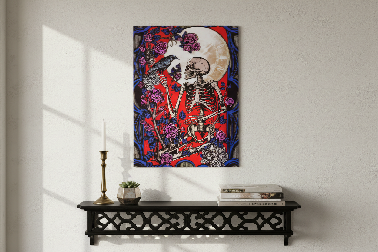 Timekeeper’s Garden — 3D Lenticular Poster for the Moonlit Mind