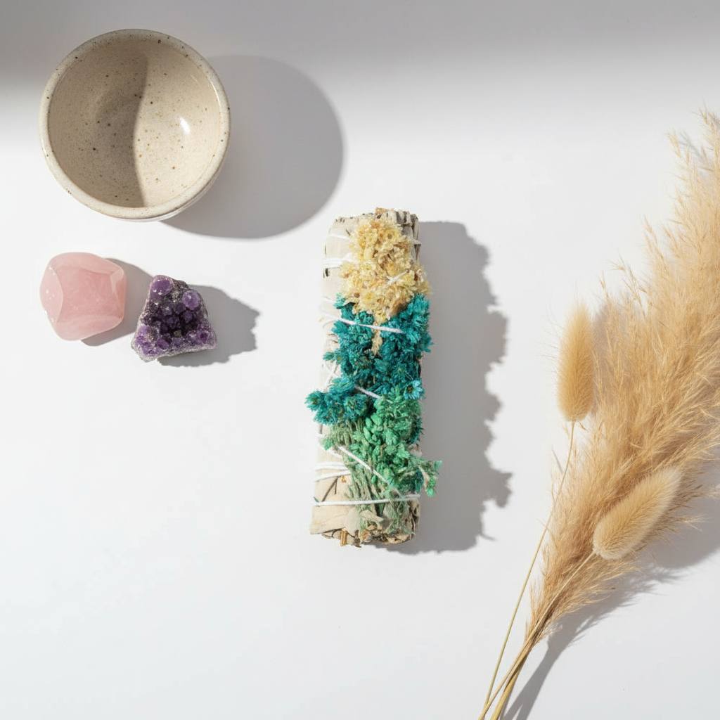 White Sage + Blue Mullein Bundle (3) – 4" Cleansing Ritual Sticks
