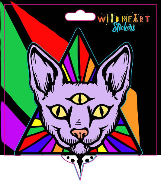 Third Eye Cat Window Sticker