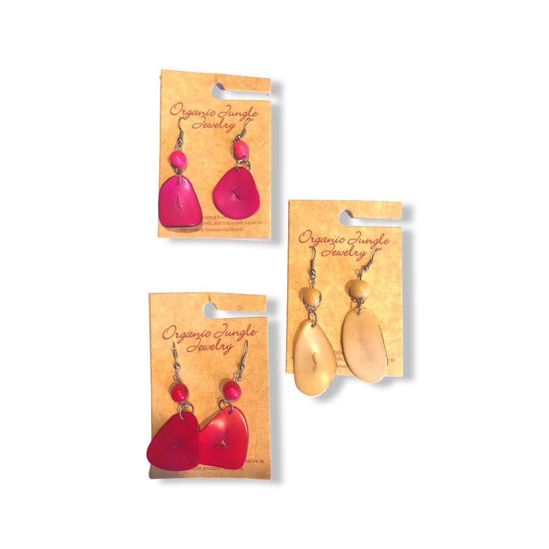 AmazonAura™ Tagua Slice Earrings