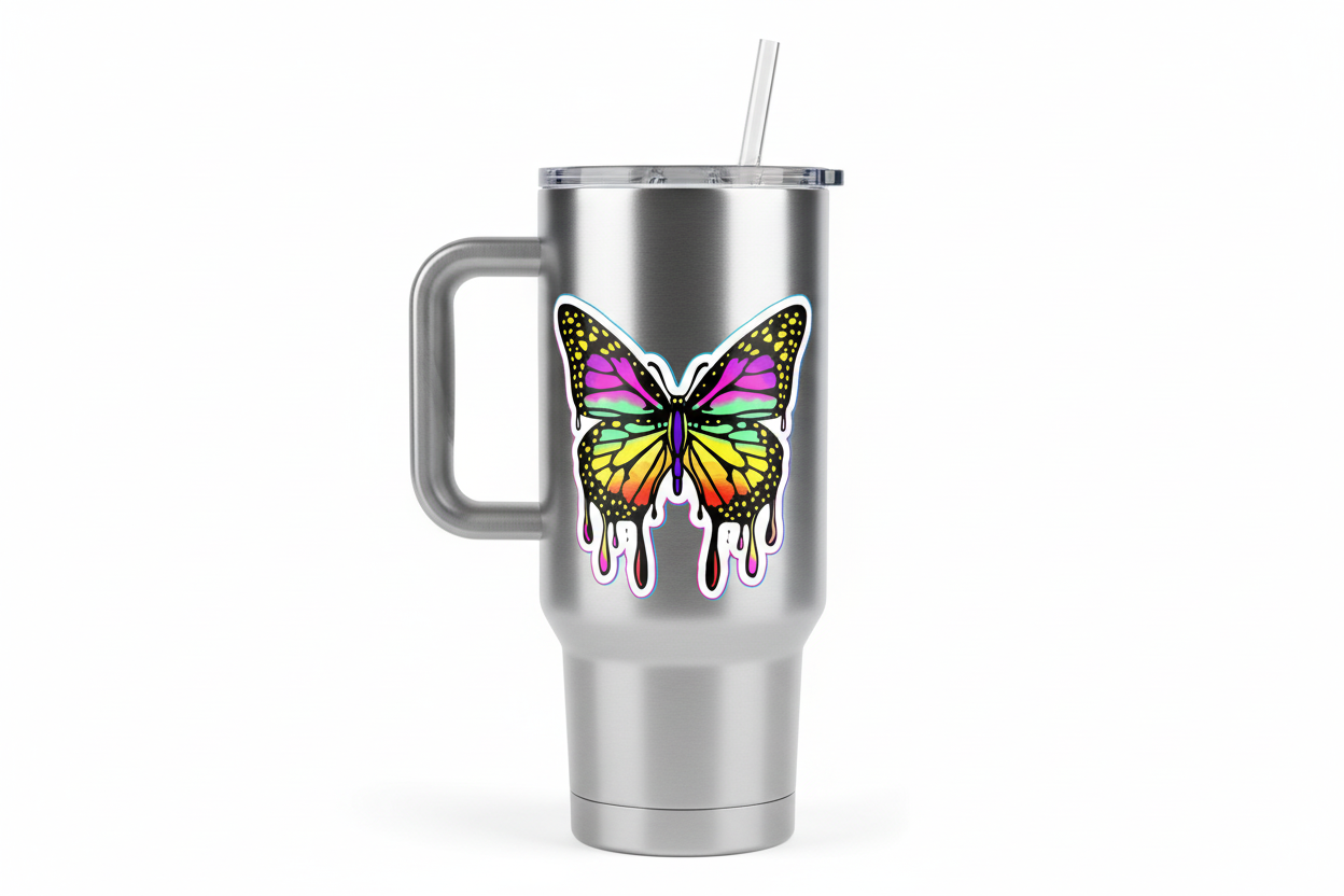 Cosmic Flutterby Melted Wings Sticker