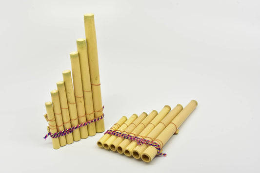 Pan Flute Natural 7 Reeds 8" Andes Classic Instrument