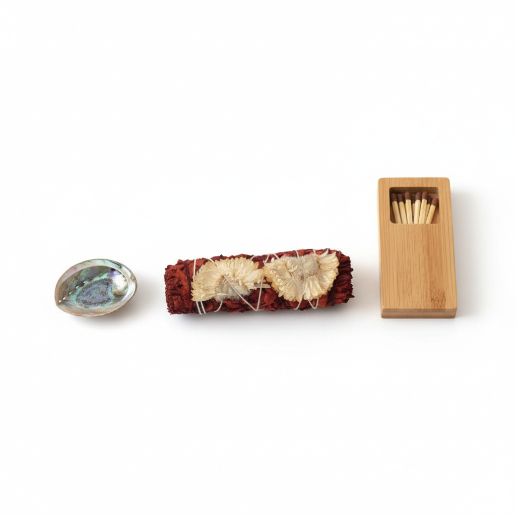 White Sage + Floral Purification Bundle – 4" Cleansing Ritual Stick