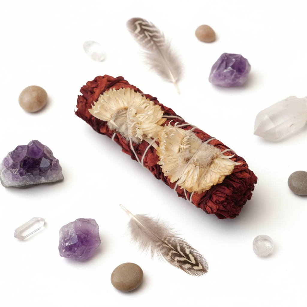 White Sage + Floral Purification Bundle – 4" Cleansing Ritual Stick