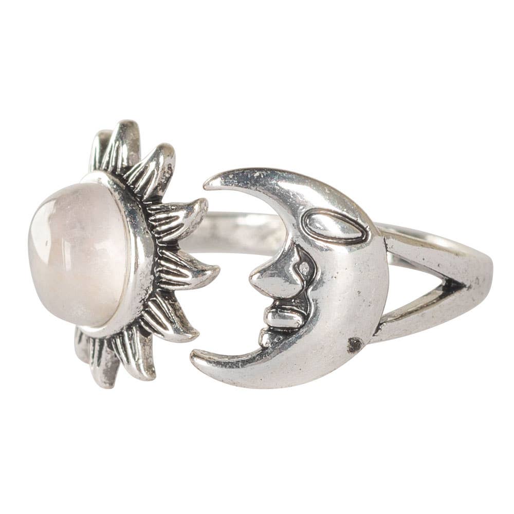 Rose Quartz Sun & Moon Adjustable Ring™