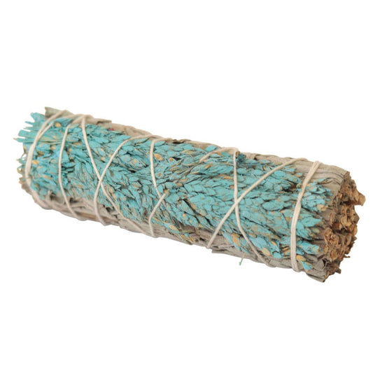 White Sage + Blue Floral Bouquet – 4" Cleansing Ritual Bundle