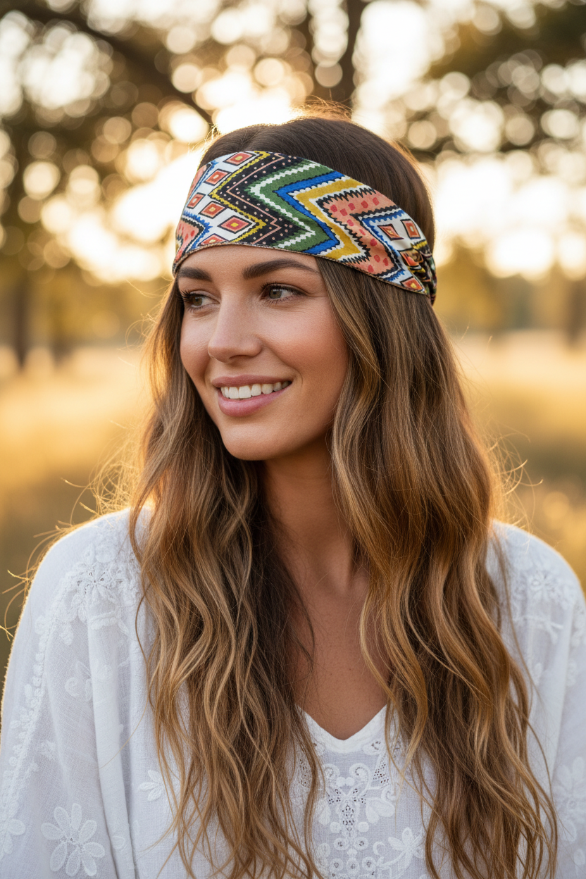 Vibe Veil – Elastic Kerchief Headband