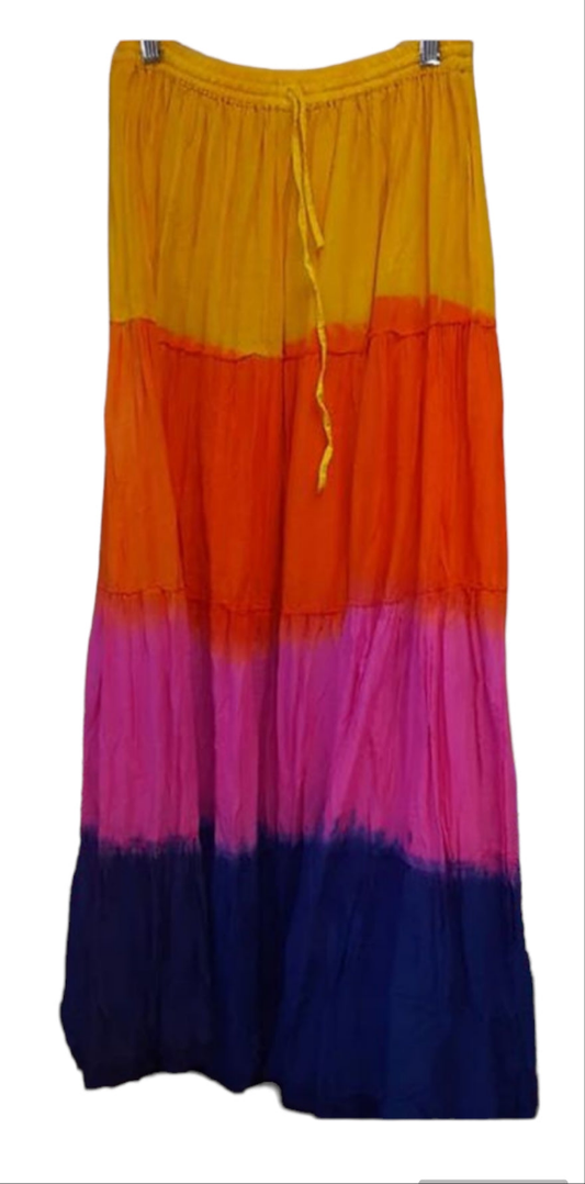 “Good Vibes Gypsy Skirt” — Crinkle, Color, and Cosmic Flow
