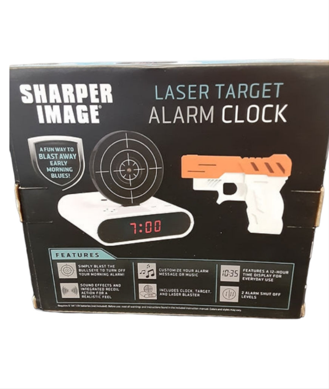 Bullseye Blaster: Laser Target Alarm Clock