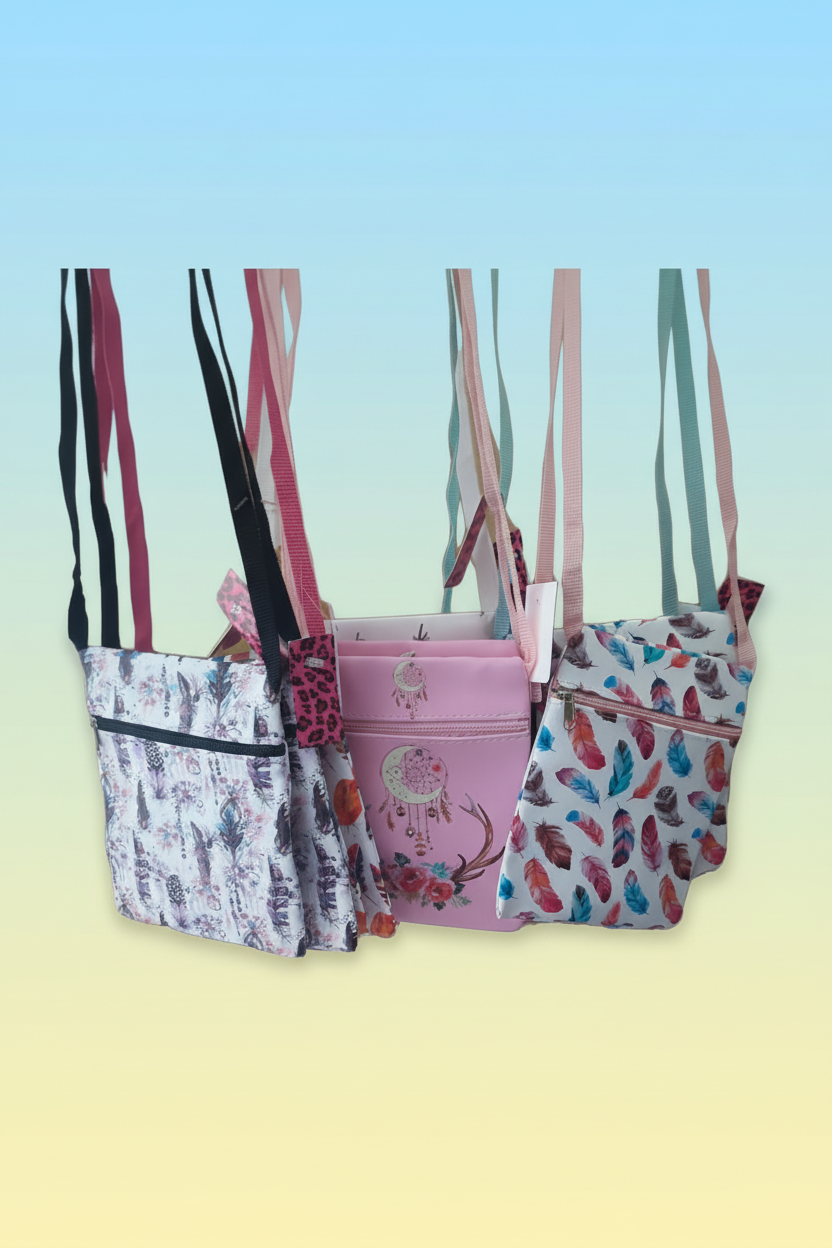 Featherlight Frequencies Crossbody Pouch
