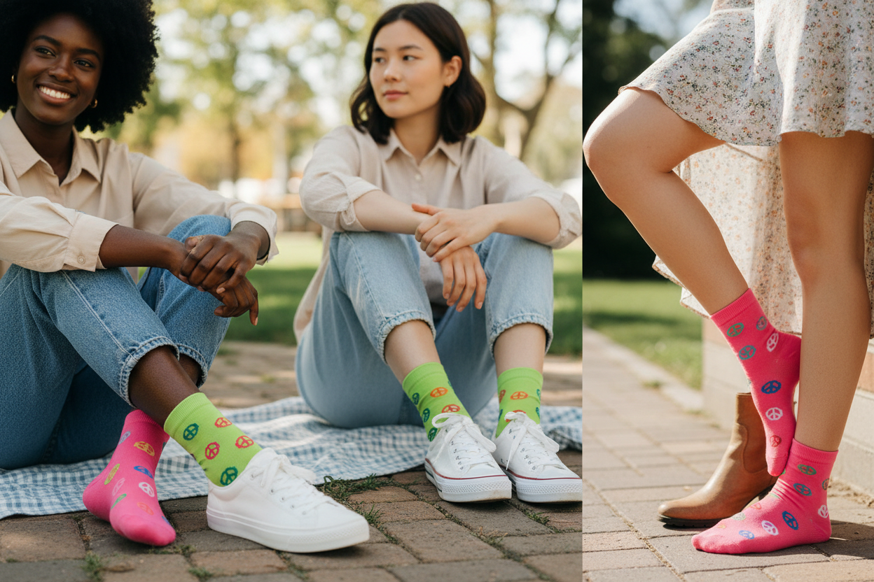 Soul Soles – Peace Sign Ankle Socks