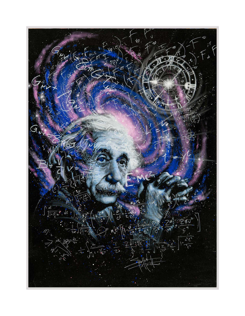 Einstein Cosmic Belief Poster