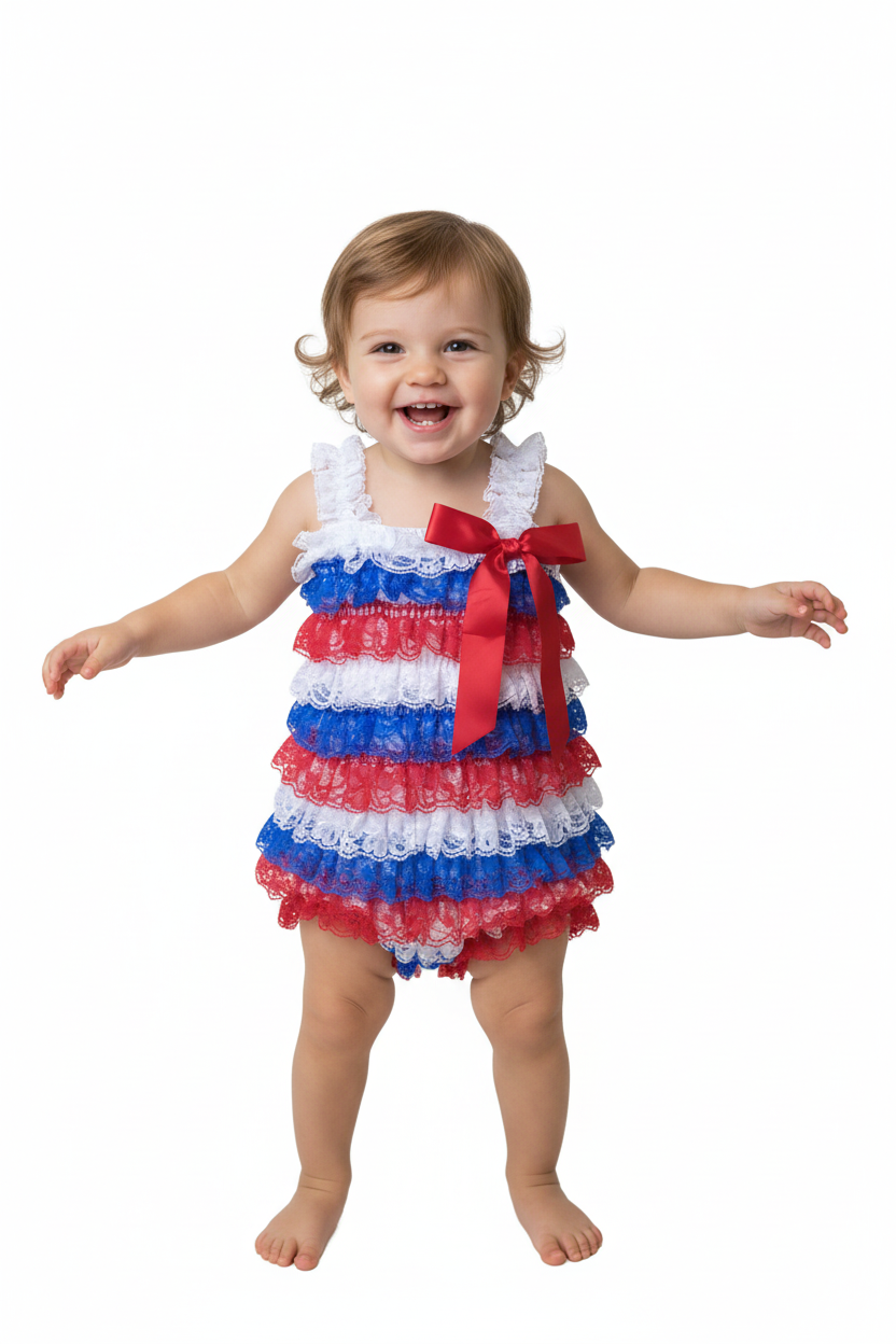 Multi colored petti rompers