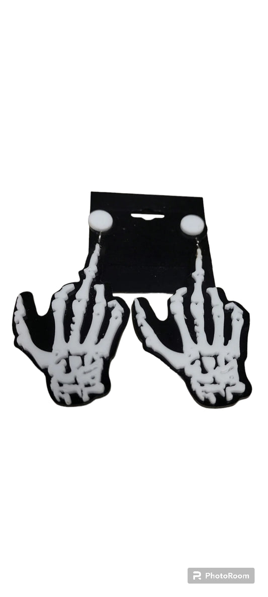 Skeleton Finger Earrings