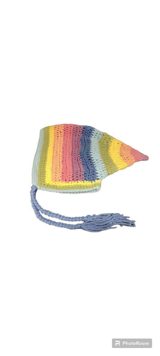 Colorful Striped Hood Hat