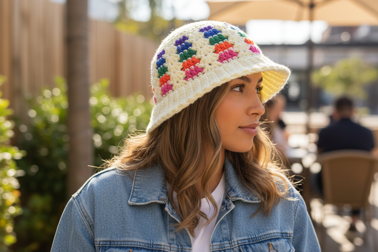 The Rainbow Ruckus Crochet Beanie