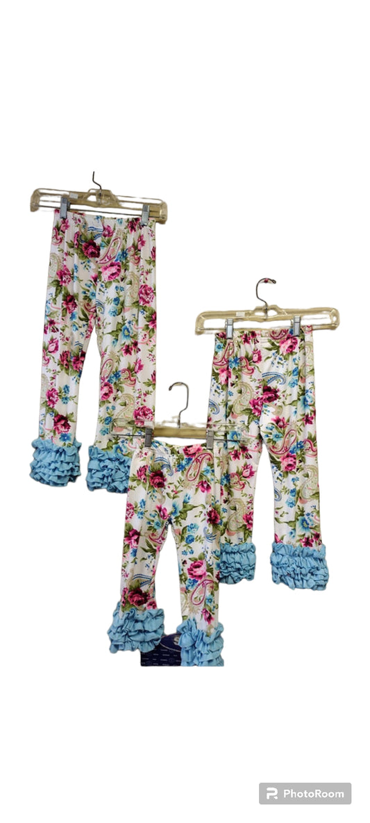 Floral Ruffled Pants