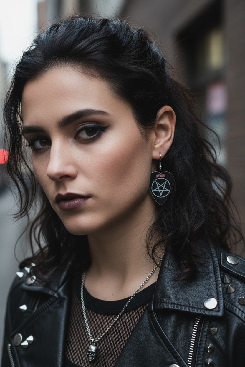 Shred to Death – Rock ‘n’ Roll Guitar Pick Earrings