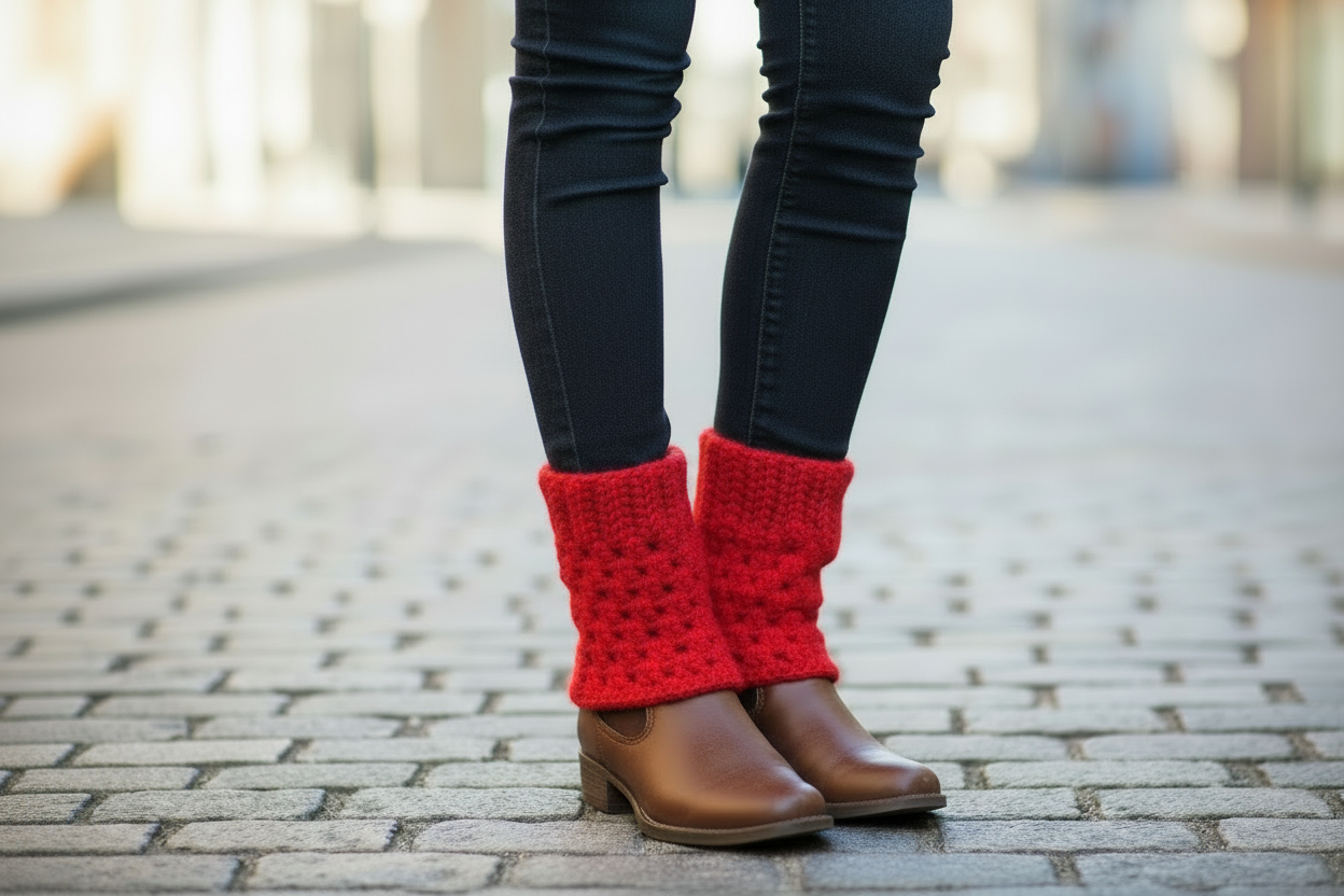 Crimson Ember Boot Cuffs