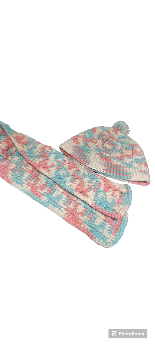 Kids Hat & Scarf Set - Multi