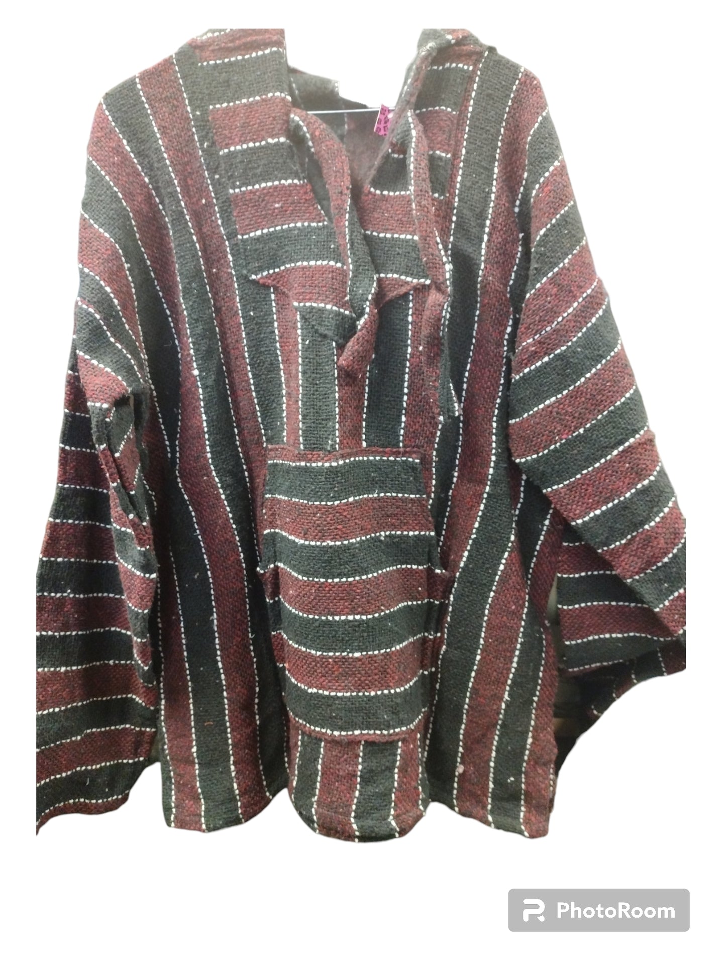 Baja Shirt Striped Jacket Hoodies - Large