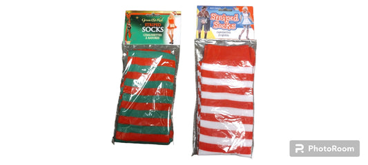 Tall Striped Novelty Socks