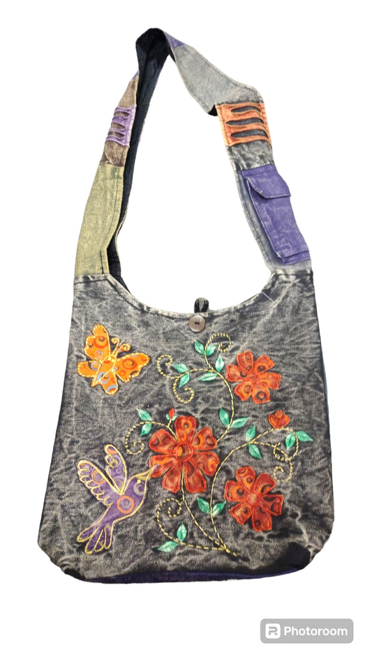 Hummingbird Colorful Monk Bag