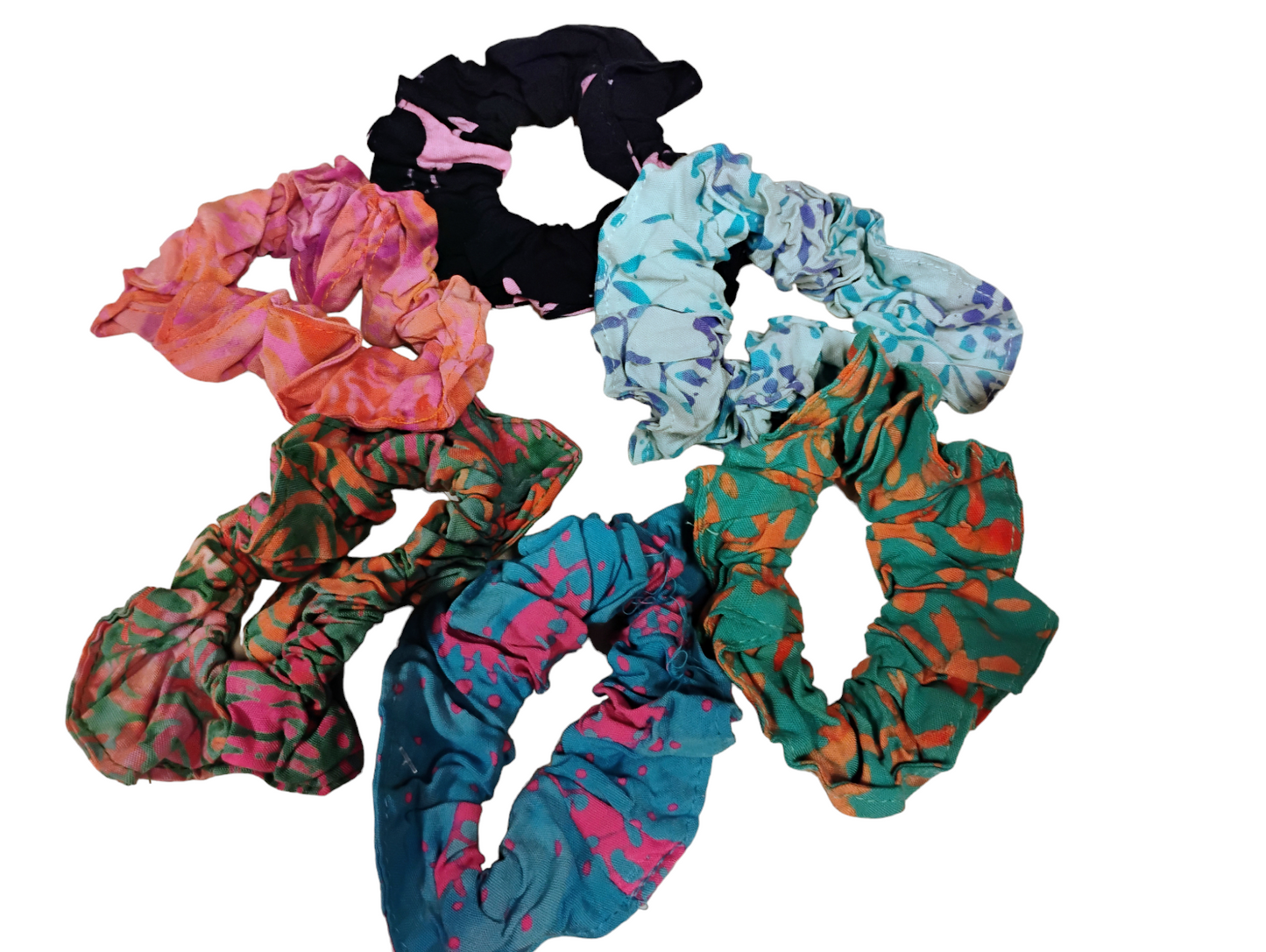 Colorful Rayon Scrunchies