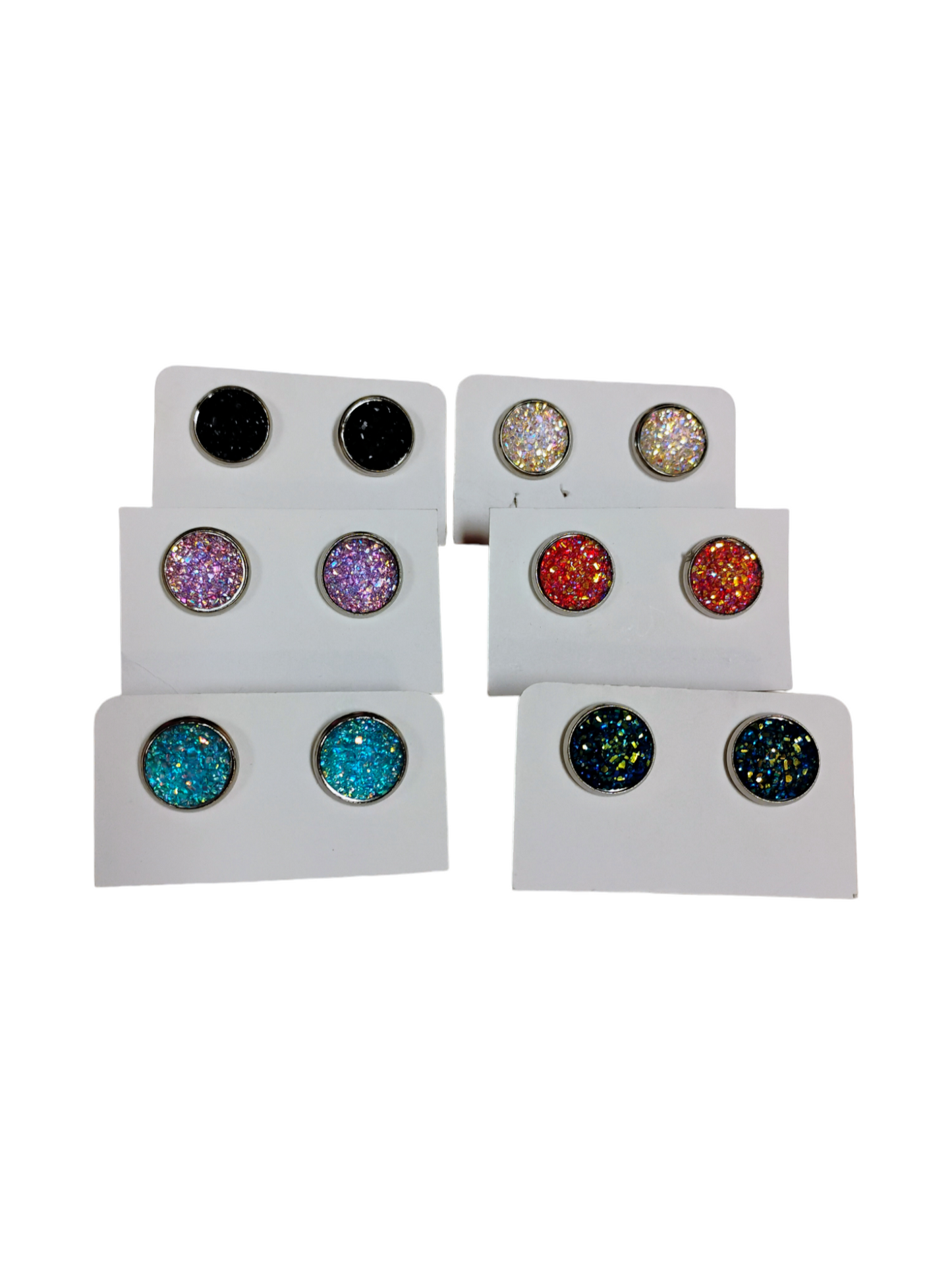 Druzy Glittery Stud Earrings