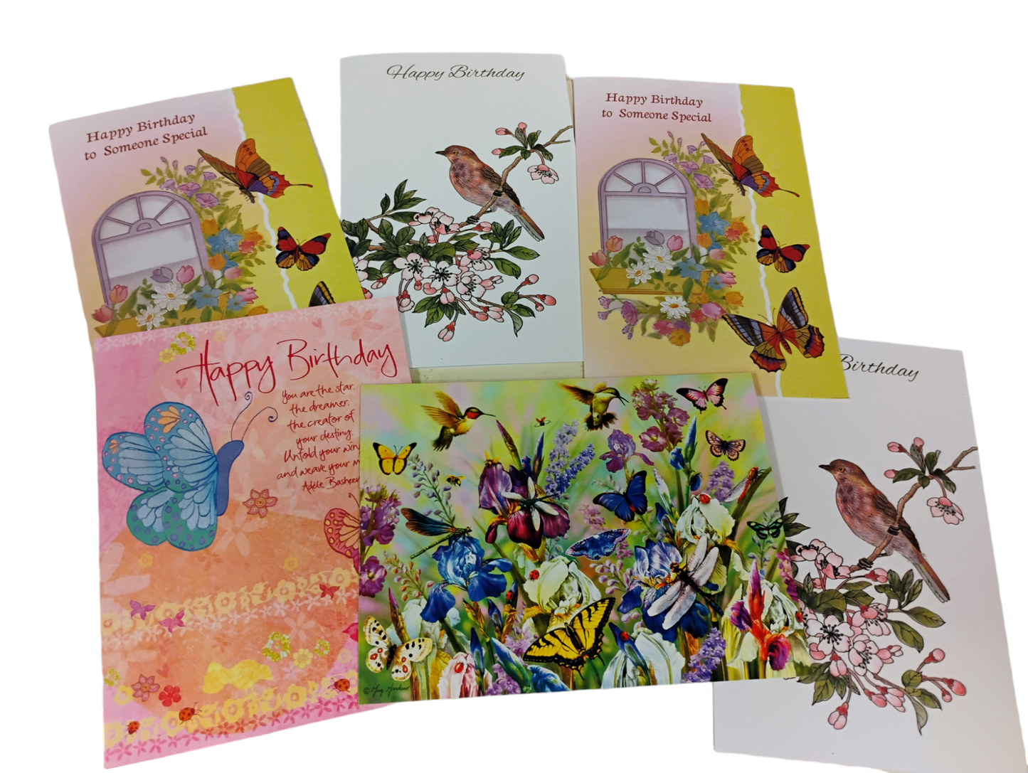 Bird & Butterfly Birthday Cards