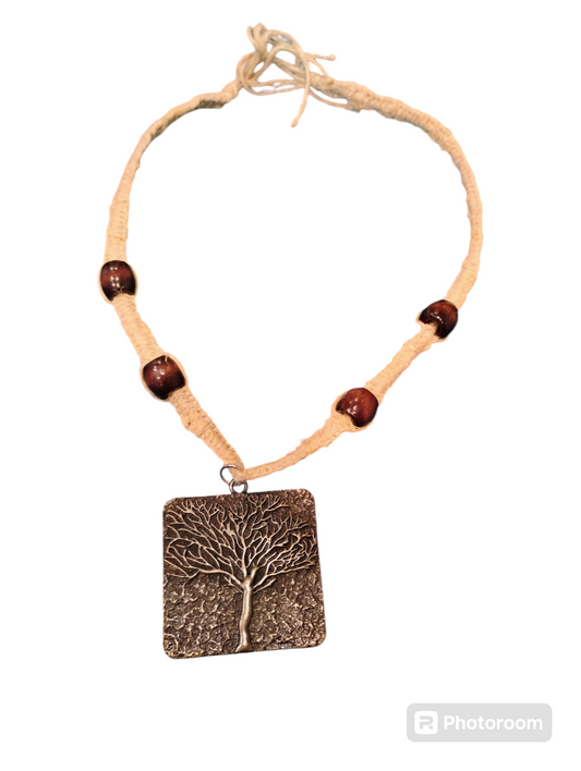 Handmade Hemp Tree of Life Necklace