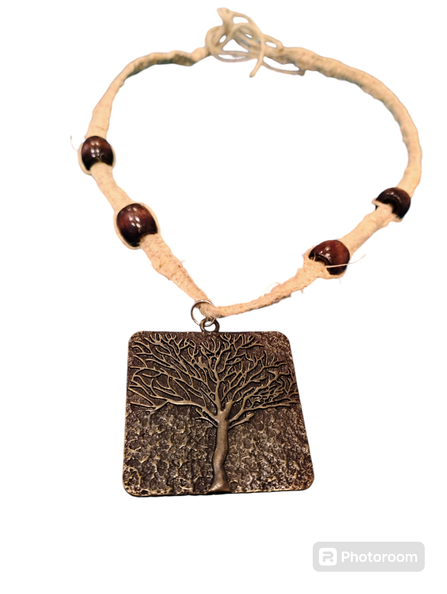 Handmade Hemp Tree of Life Necklace