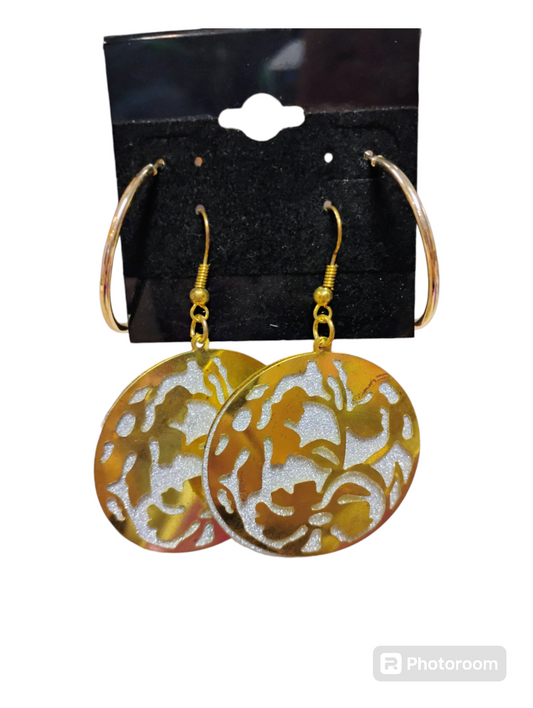 Golden Floral Earrings