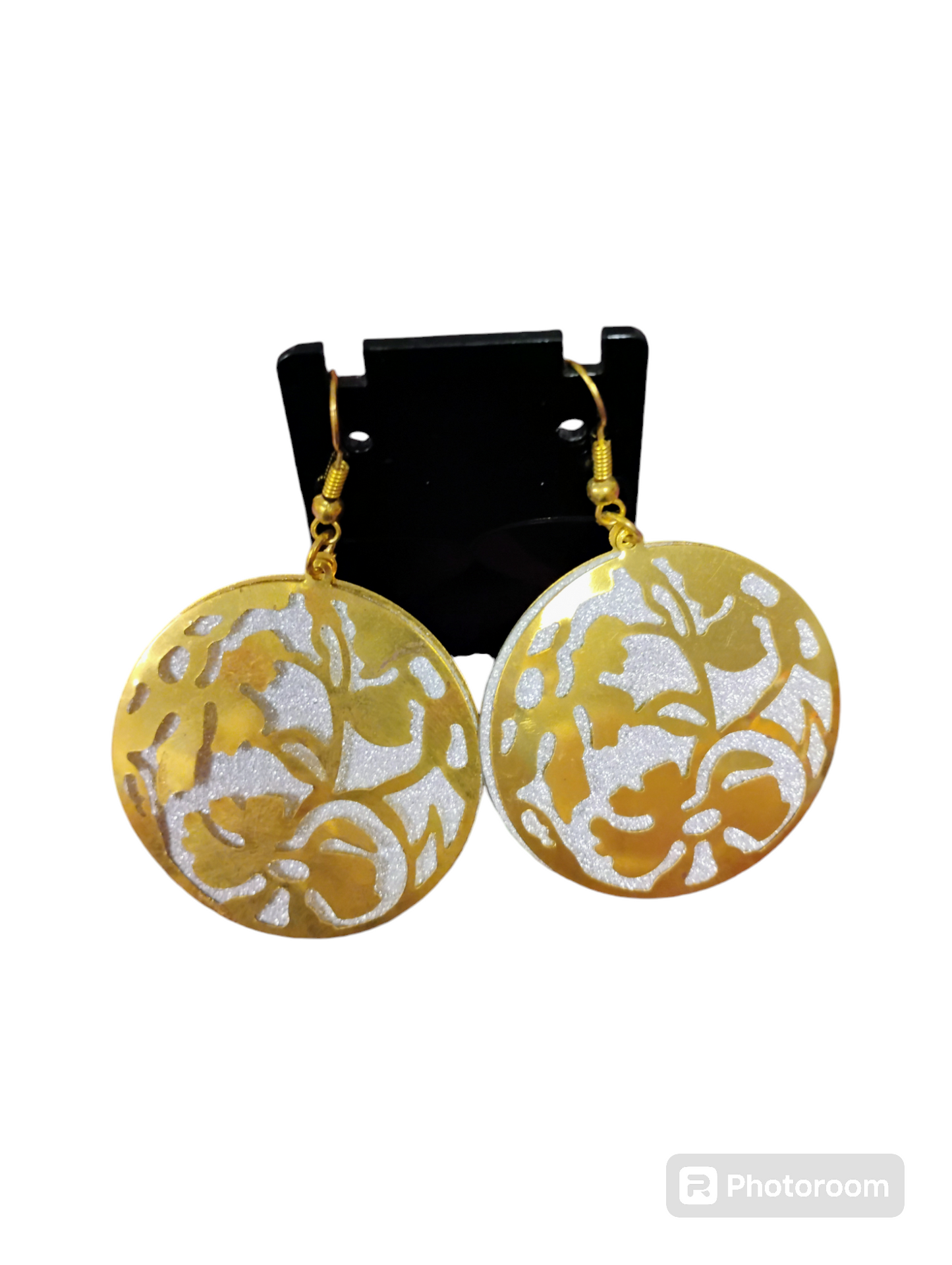 Golden Floral Earrings