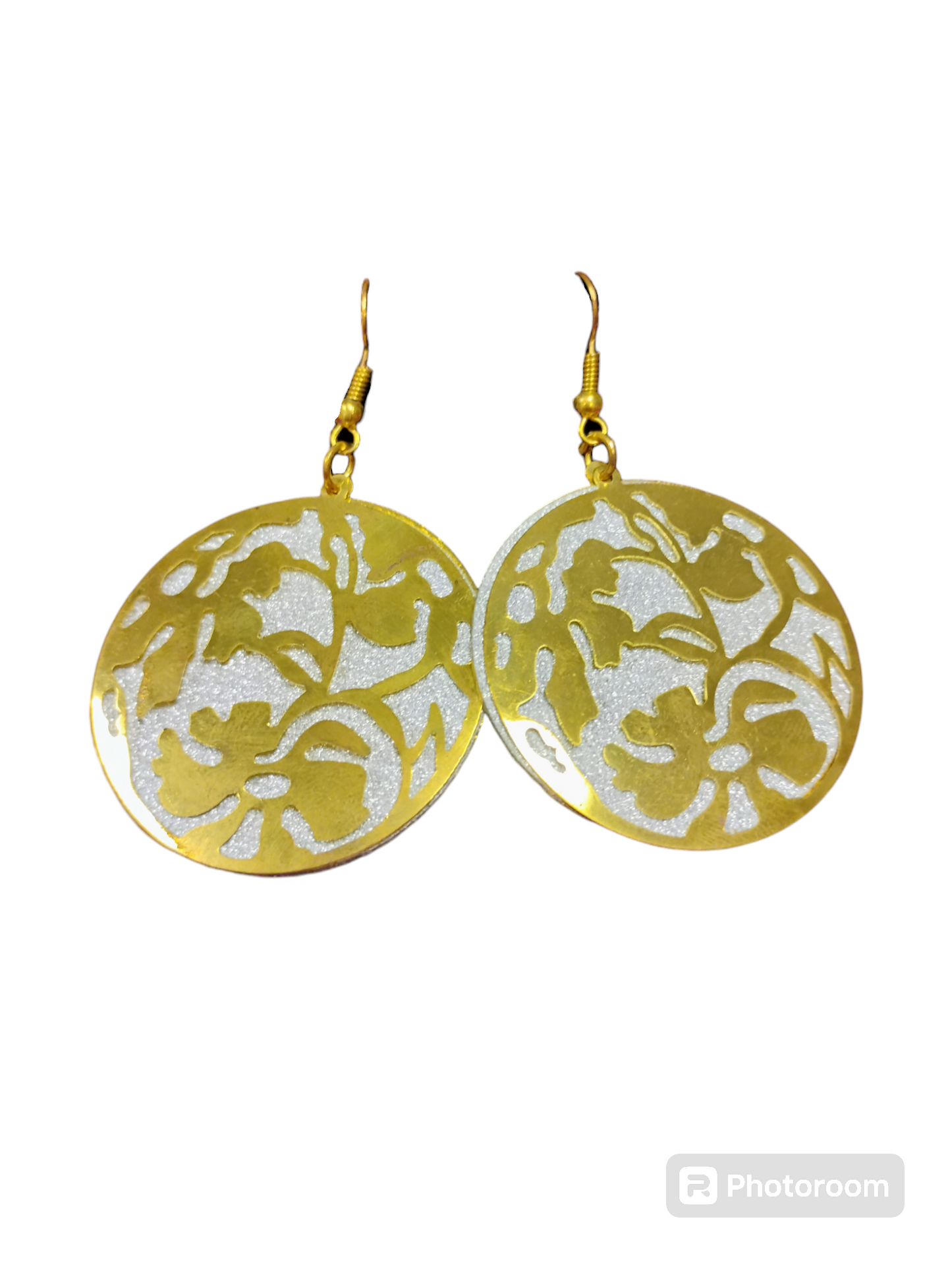 Golden Floral Earrings