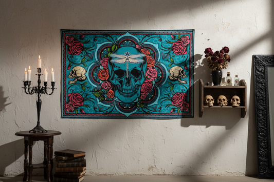 Skullgarden Mirage 3D Tapestry – 24" x 36"