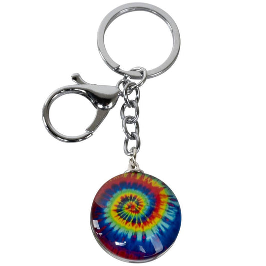Tie‑Dye Swirl Clip Keychain™