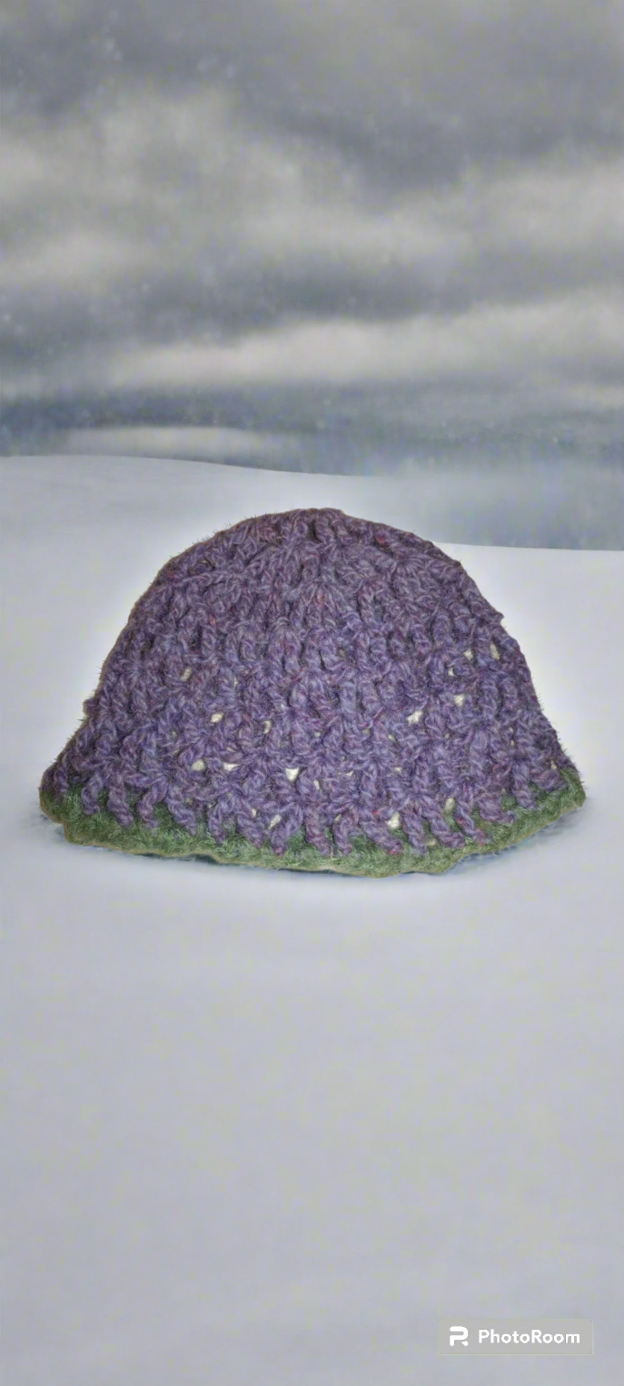 Purple wool hat