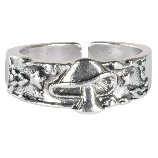 Adjustable Mushroom Band Ring