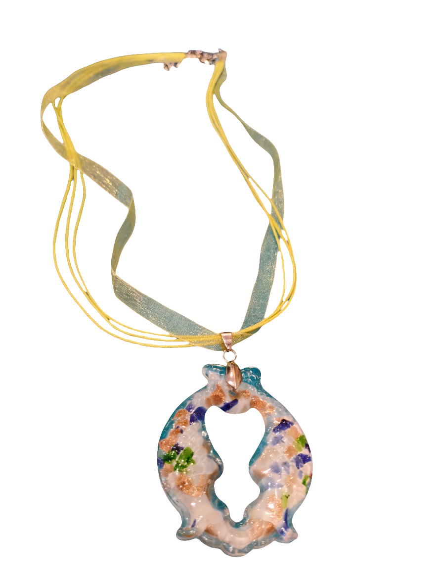 Lime Love Ribbon Necklace